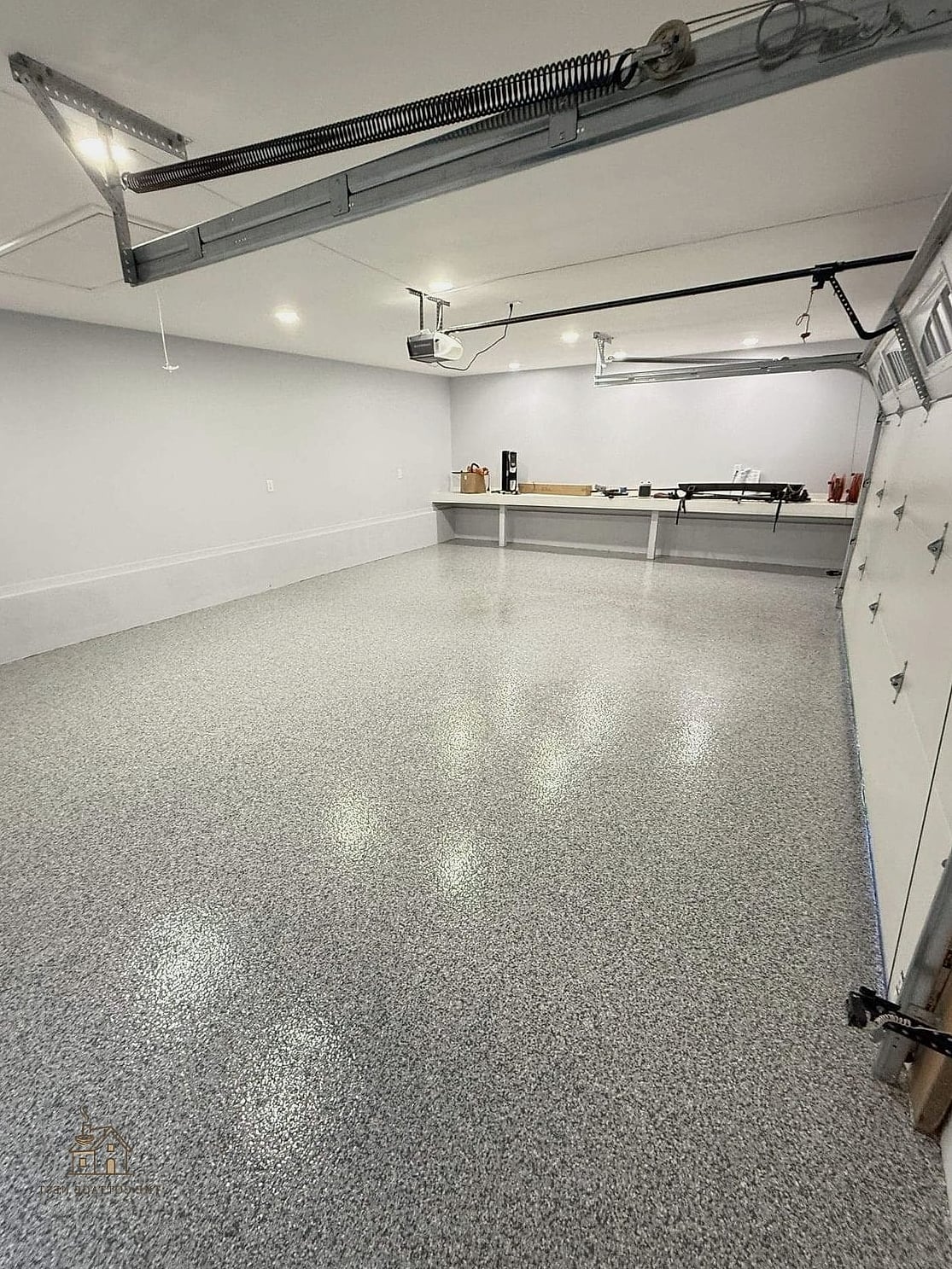 50 Clever Garage Man Cave Ideas for Every Style 3 Epoxy Flake Flooring