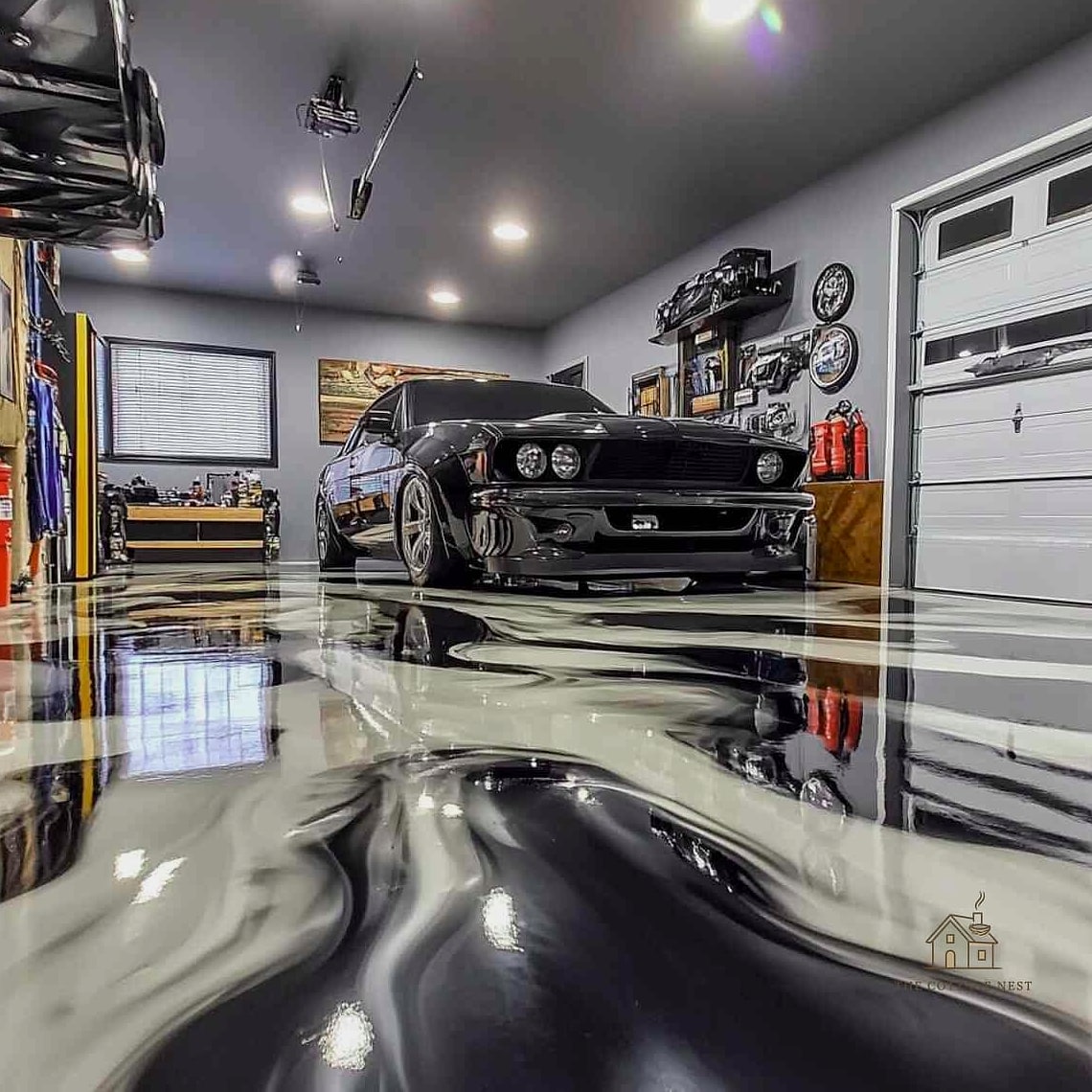 Epoxy Floor in a Bold Color