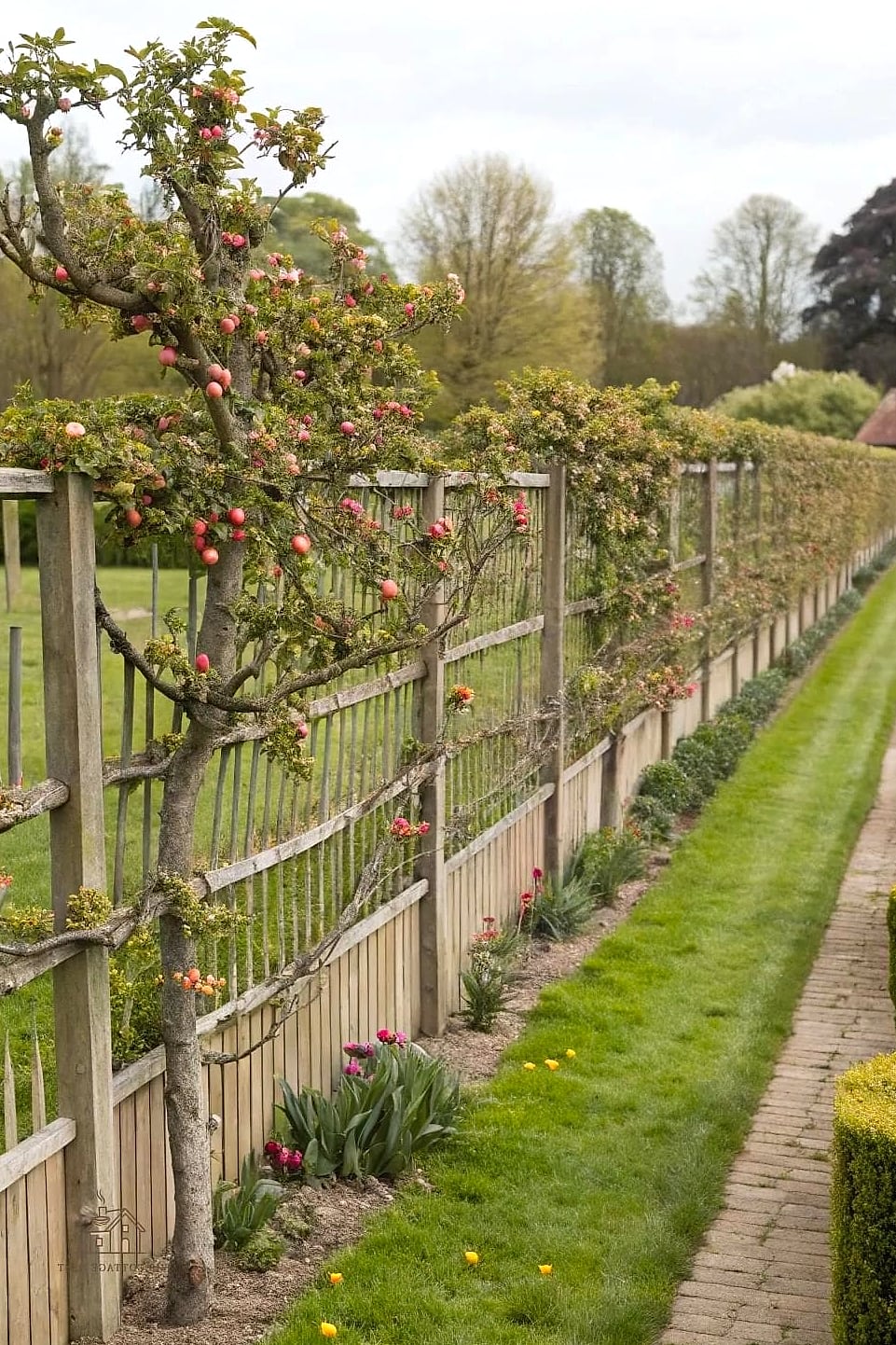 Espaliered Trees Against the House