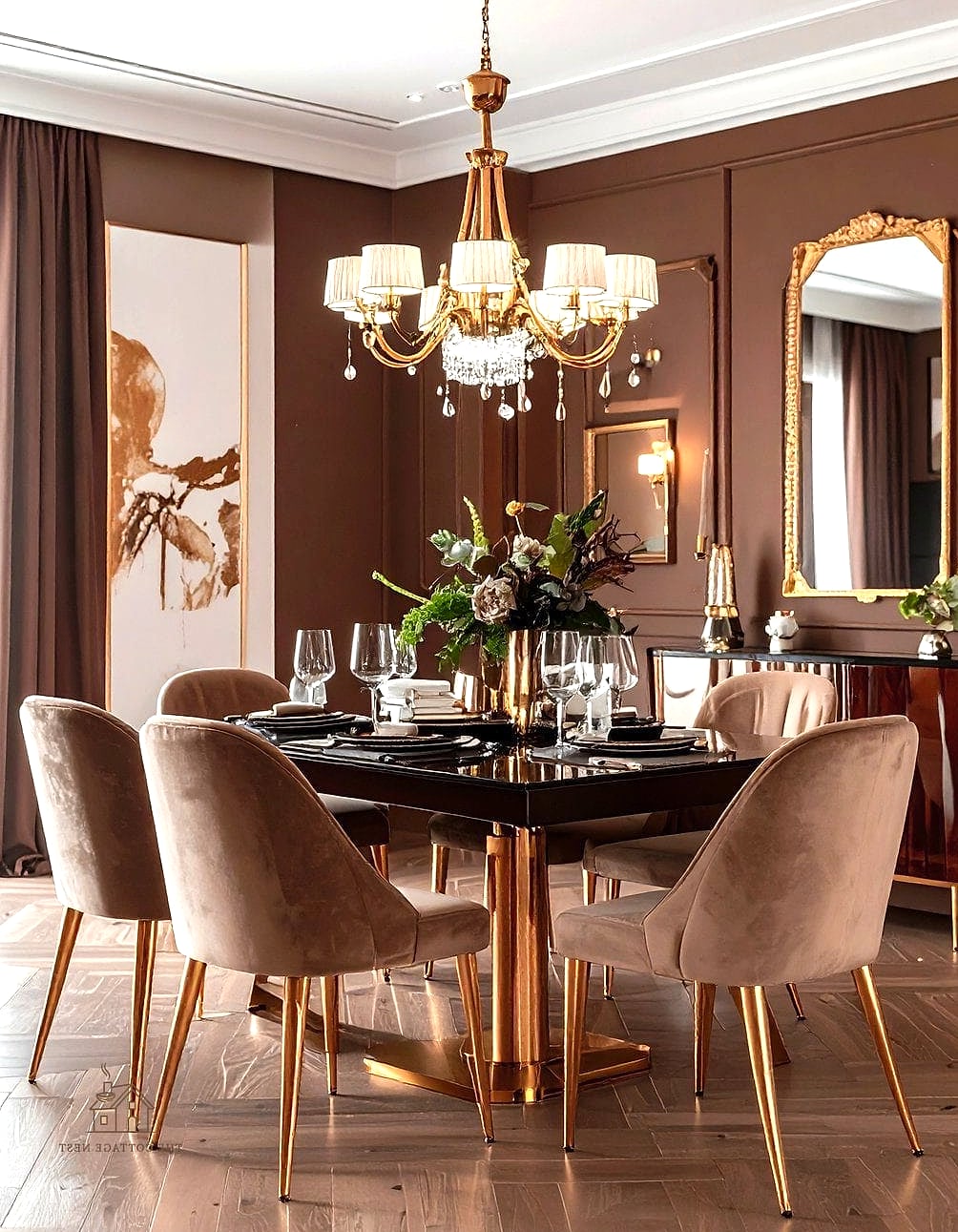 45 Gorgeous Dining Room Paint Color Ideas That Are Totally Doable 43 Espresso Brown