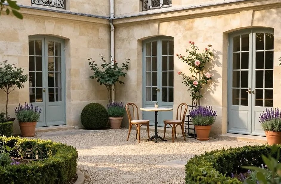 Espresso-Colored Wrought Iron Accents