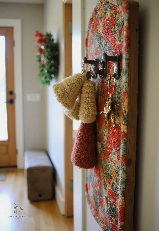 Fabric-Wrapped Cork Hooks