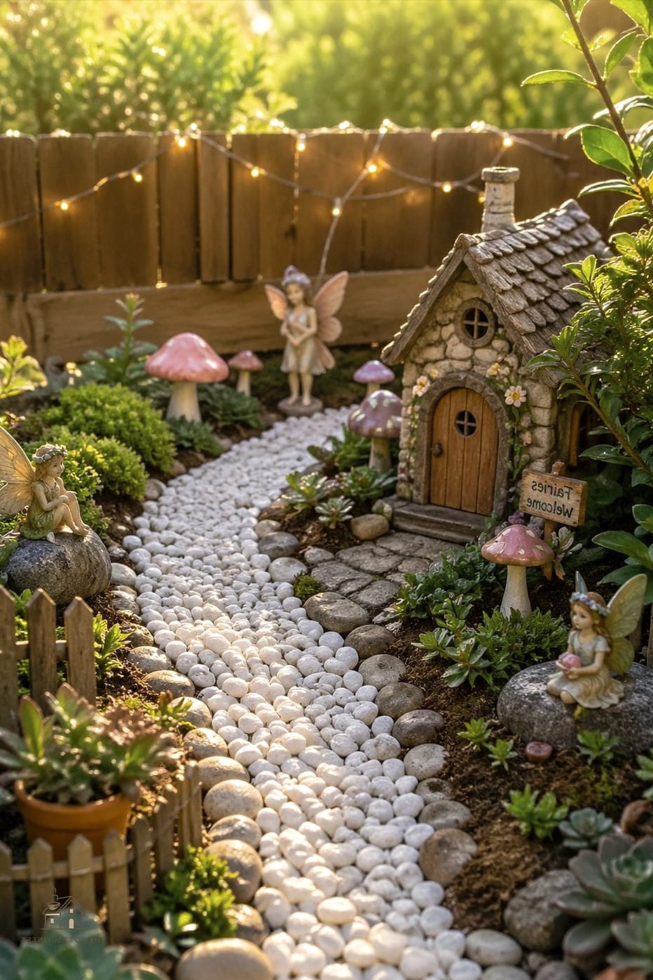 40 Cozy Large Fairy Garden Ideas Worth Pinning 18 A Fairy Garden Framed by a Large Planter Box