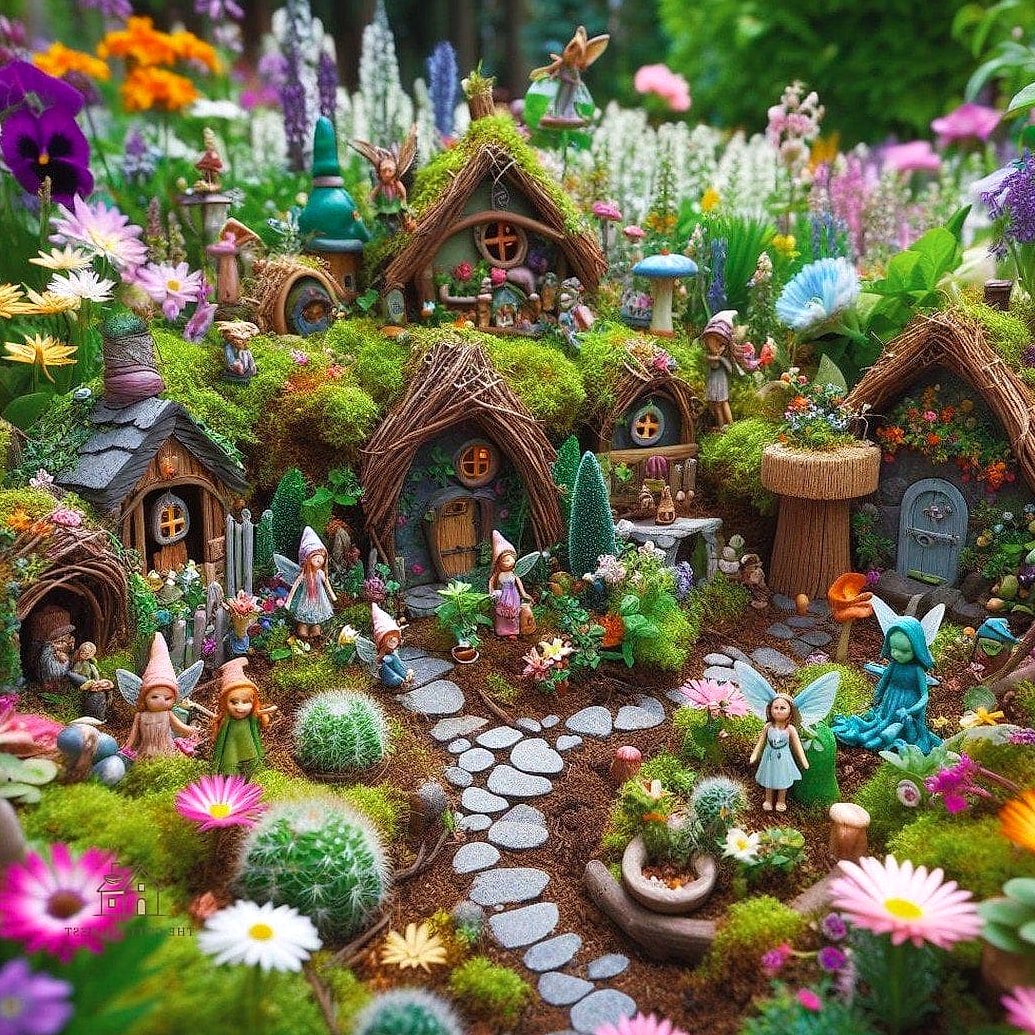 40 Cozy Large Fairy Garden Ideas Worth Pinning 33 A Fairy Garden With a Tiny Mailbox