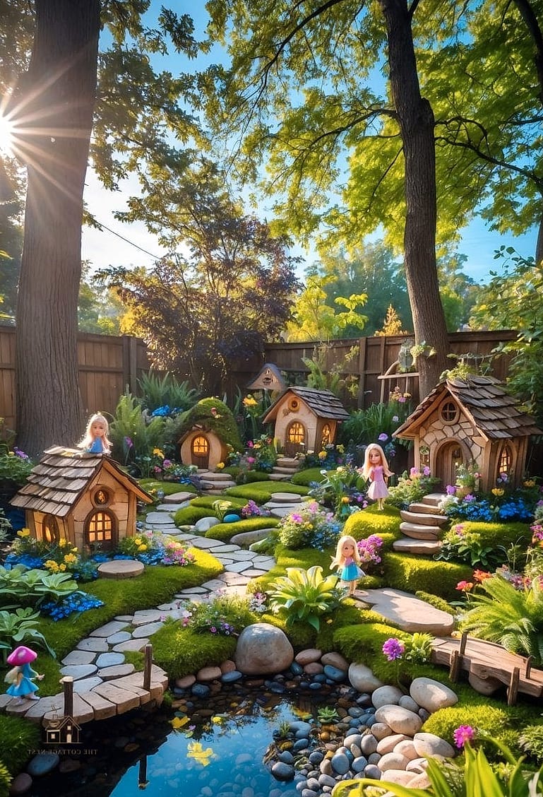 40 Cozy Large Fairy Garden Ideas Worth Pinning 36 A Fairy Garden Built Into an Old Wheelbarrow