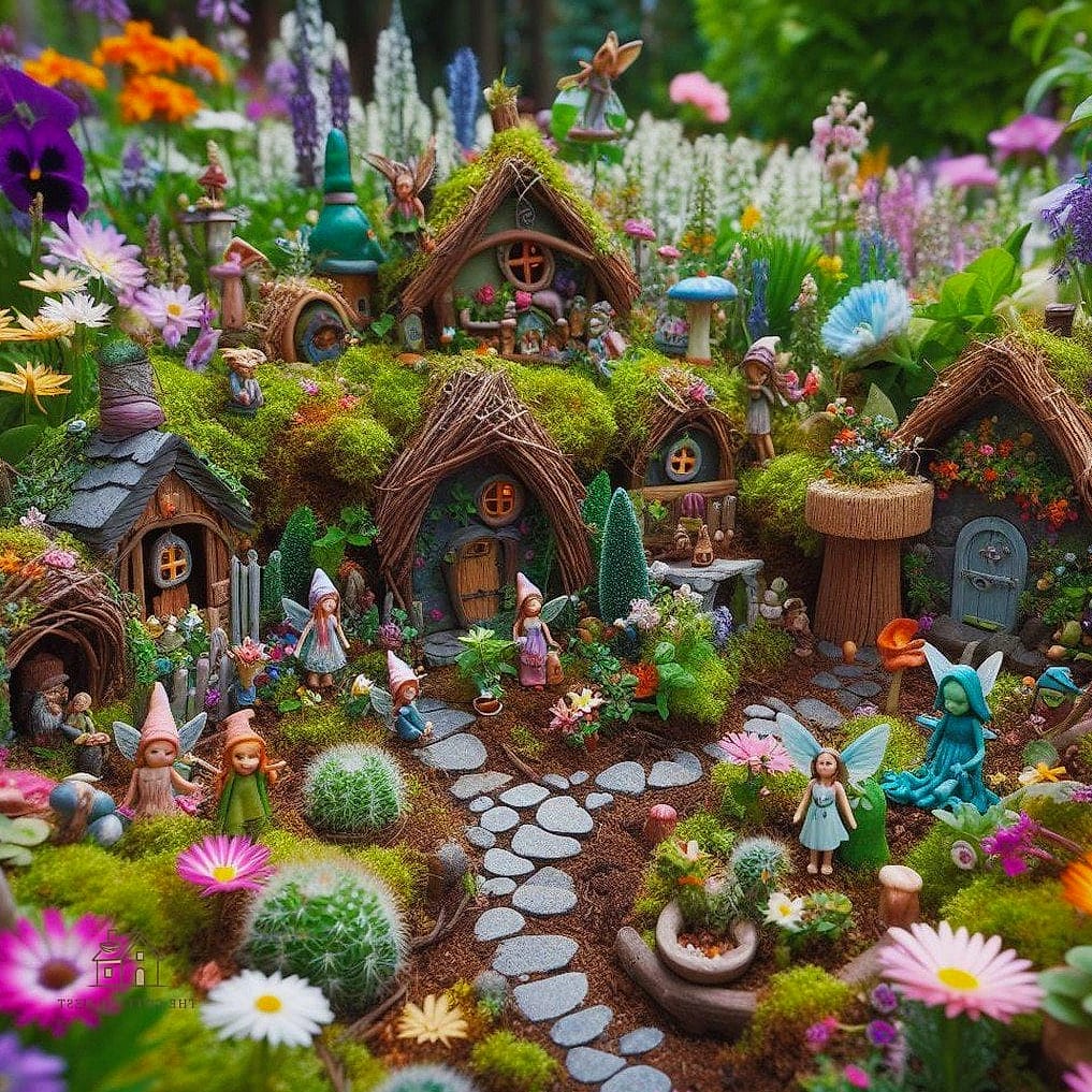 40 Cozy Large Fairy Garden Ideas Worth Pinning 39 A Fairy Garden With a Tiny Carousel