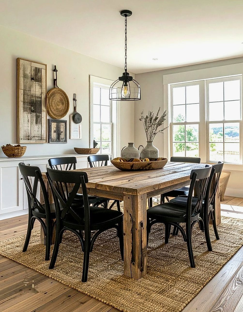 45 Brilliant Farmhouse Dining Room Lighting Ideas to Copy Right Now 25 Farmhouse Flush Mount for Low Ceilings