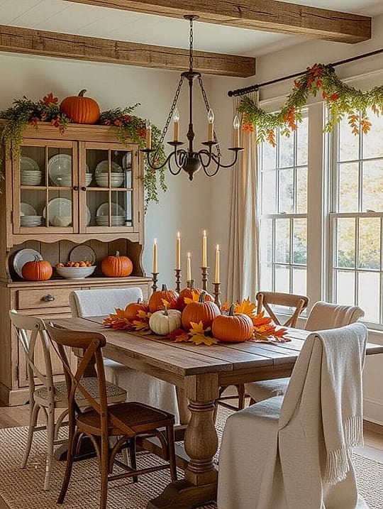 35 Gorgeous Farmhouse Dining Room Decor Ideas That Are Totally Doable 36 Farmhouse Style Seasonal Decor Rotation