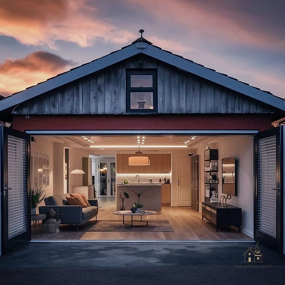 40 Clever Garage Conversion Ideas for Every Style 20 Farmhouse-Style Flex Room