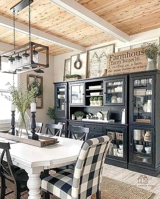 25 Chic Farmhouse Dining Room Table Ideas for a Beautiful Home 16 Farmhouse Table with Storage