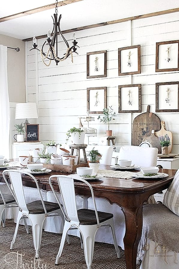 25 Chic Farmhouse Dining Room Table Ideas for a Beautiful Home 23 Farmhouse Table with Mixed Wood Tones