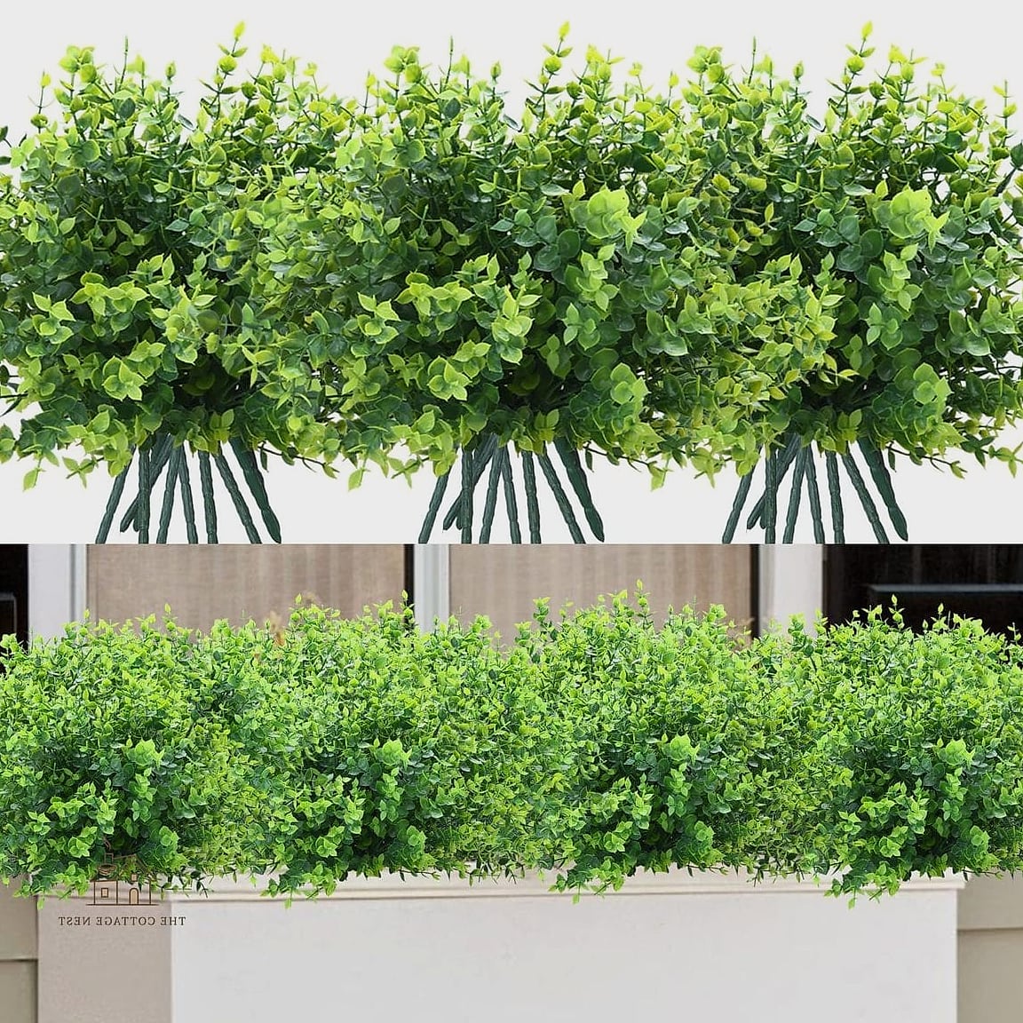 Faux Boxwood Topiaries for Low Maintenance