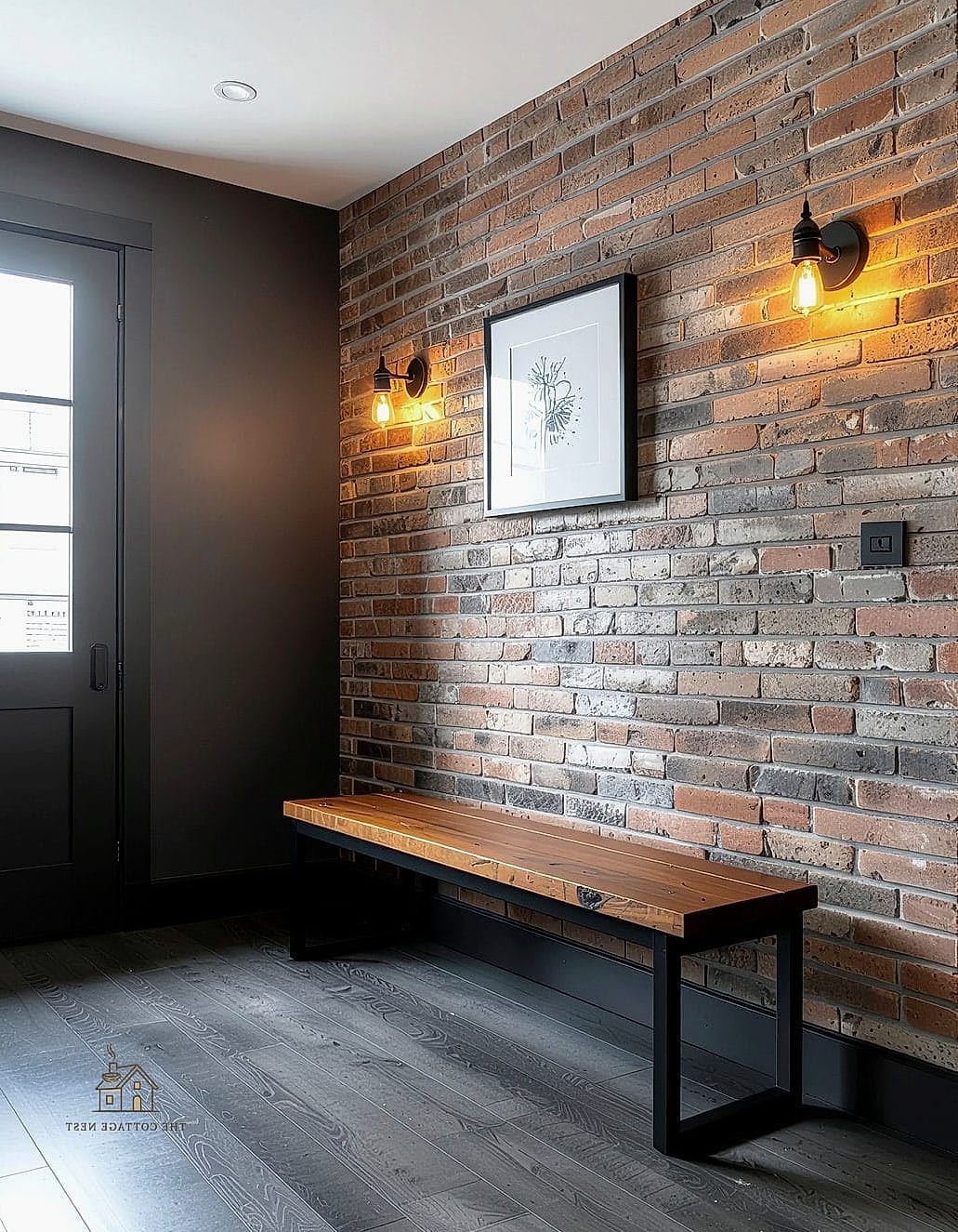 35 Stunning Entryway Accent Wall Ideas You'll Absolutely Love 12 Faux Brick Panels
