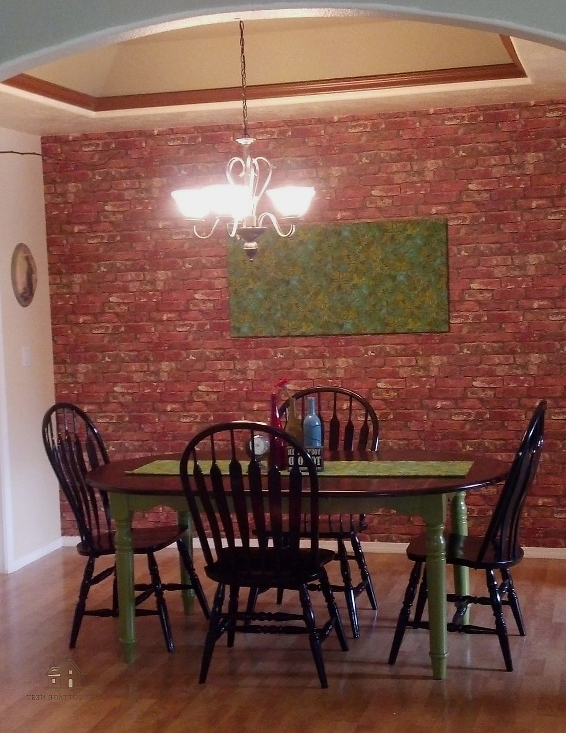 50 Beautiful Dining Room Wallpaper Ideas to Transform Your Space 32 Faux Brick Wallpaper