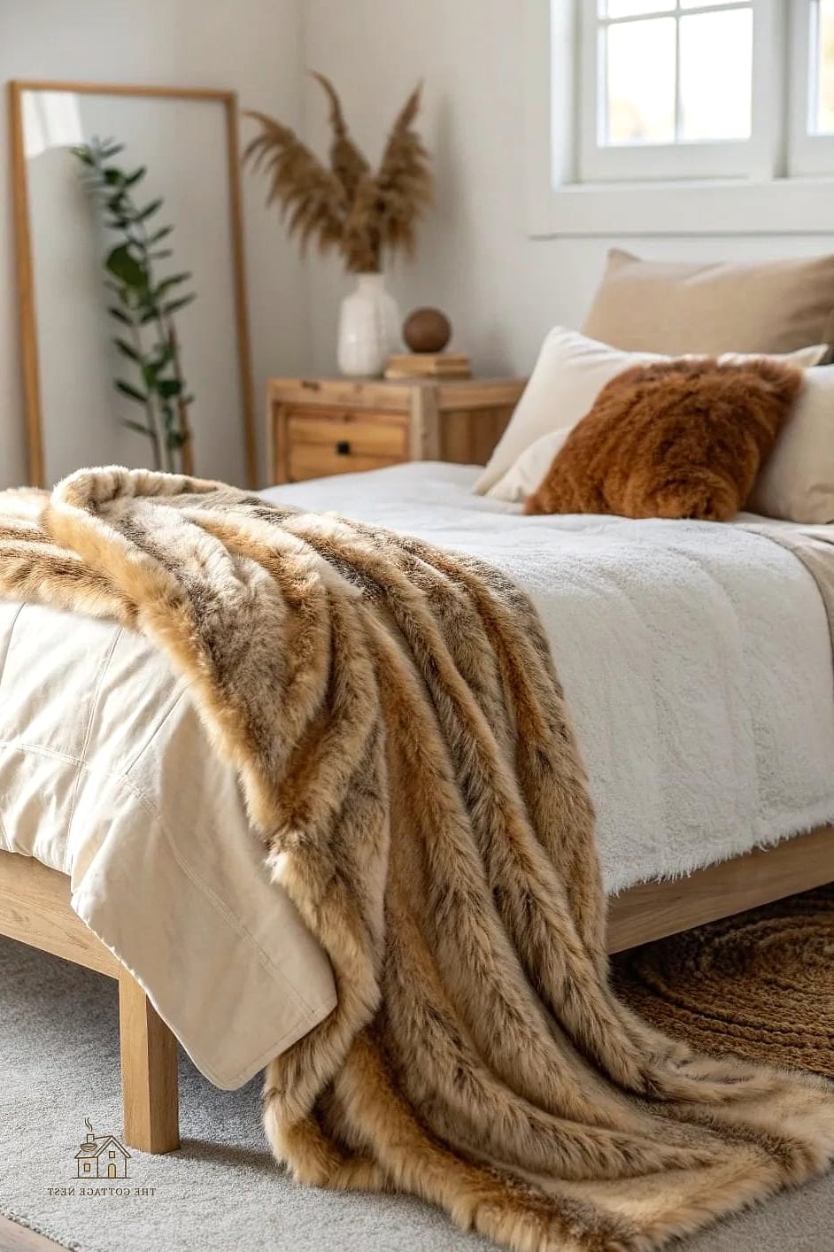 25 Stunning Fall Apartment Decor Ideas You'll Absolutely Love 15 Faux Fur Throw on an Accent Chair