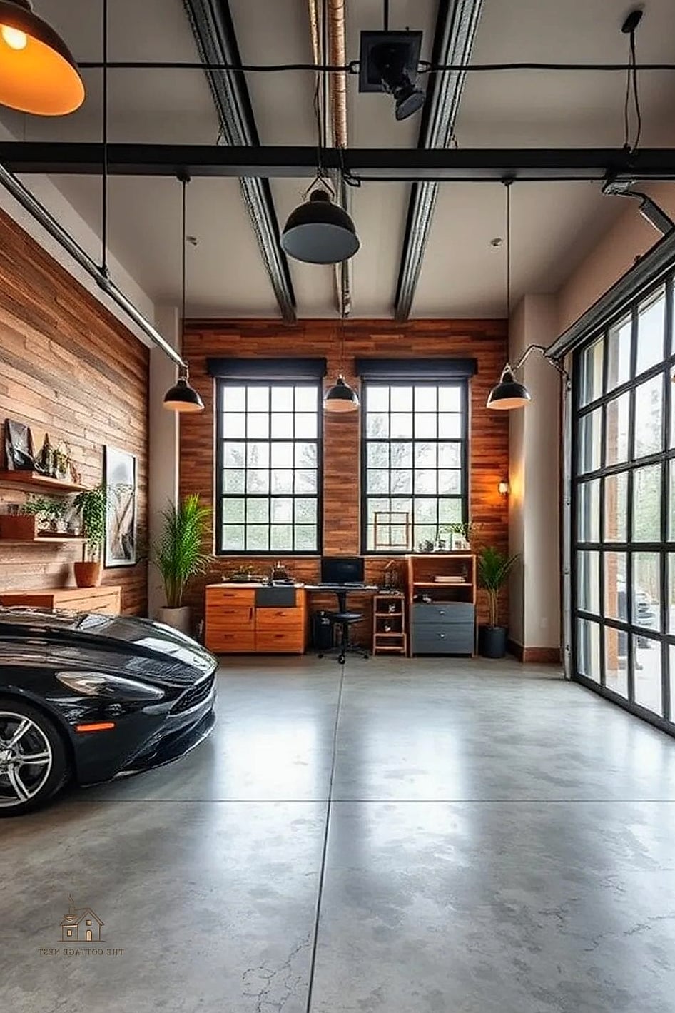 35 Chic Garage Floor Ideas for a Beautiful Home 17 Faux Wood-Grain Epoxy