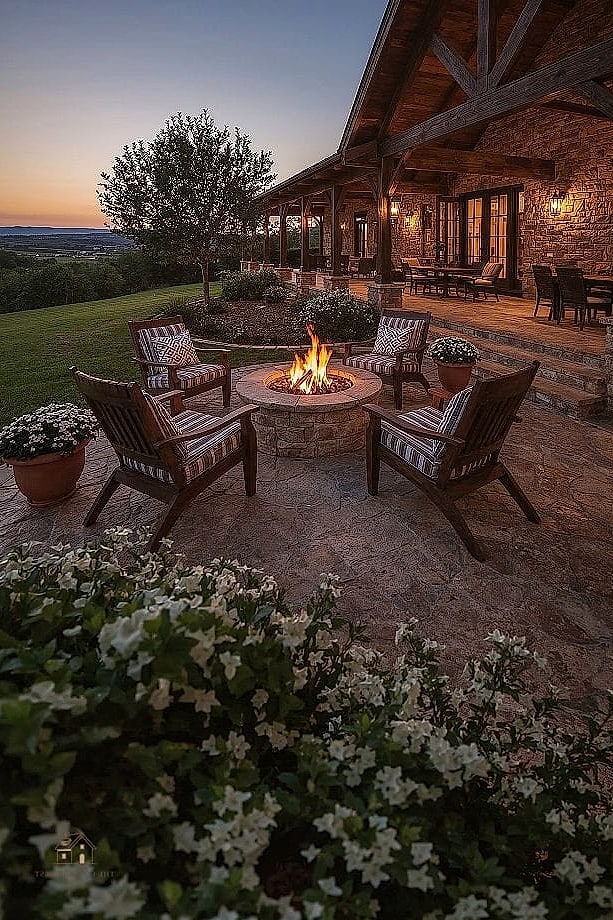 30 Dreamy Florida Landscaping Ideas to Try This Season 20 Fire Pit Lounge Surrounded by Native Grasses