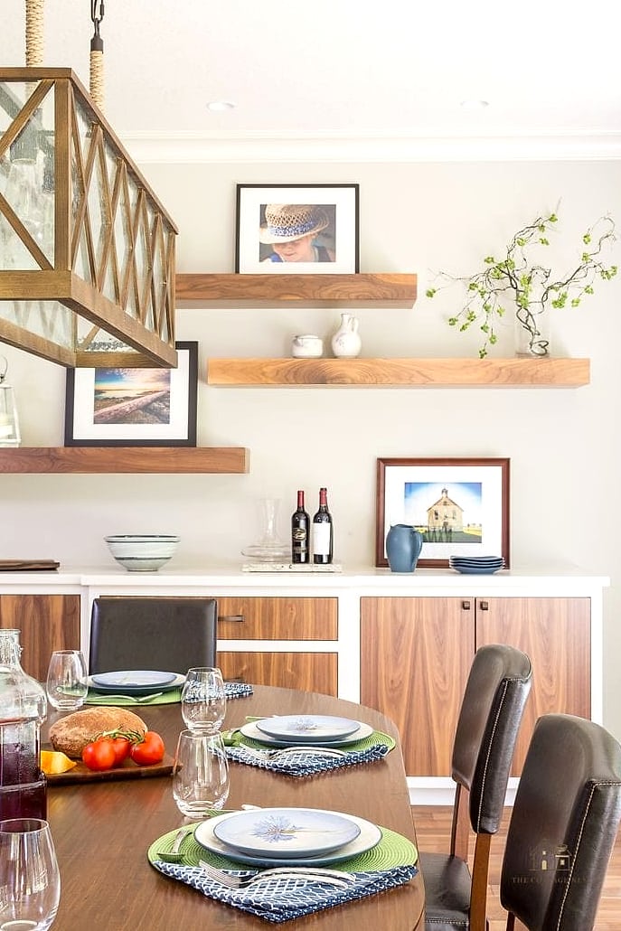 50 Amazing Dining Room Built In Ideas on a Budget 10 Floating Shelves Above a Buffet