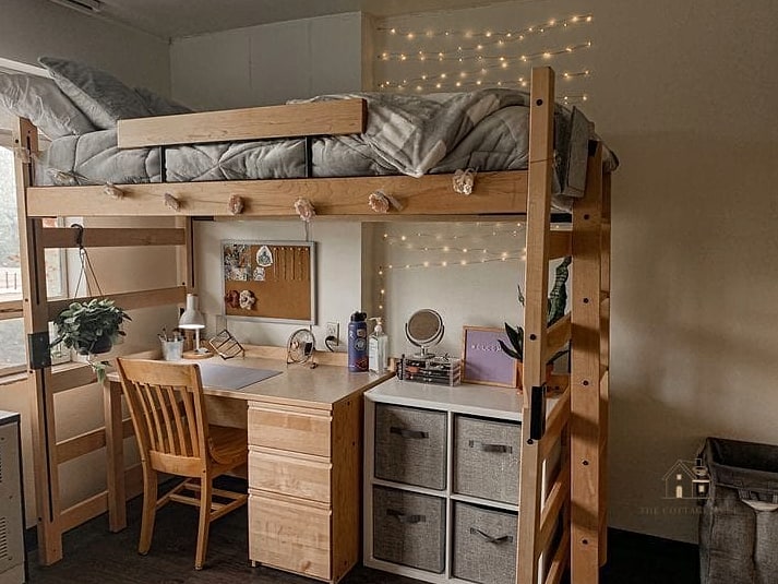 50 Amazing College Dorm Room Ideas on a Budget 15 Floating Wall Shelves