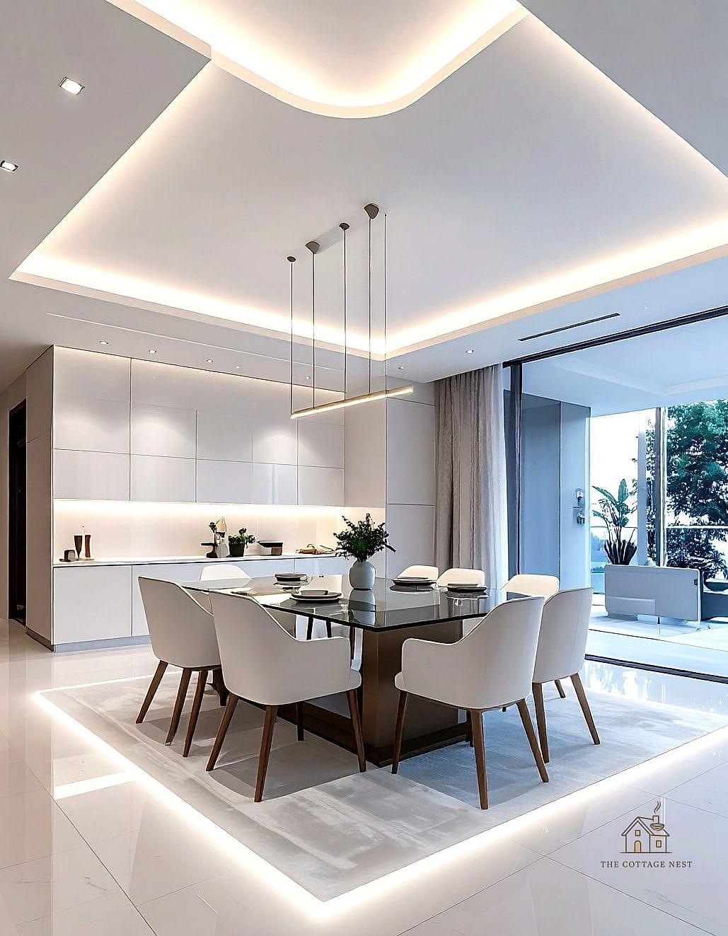 25 Stunning Dining Room Accent Wall Ideas You'll Absolutely Love 7 Floor-to-Ceiling Mirror Panels