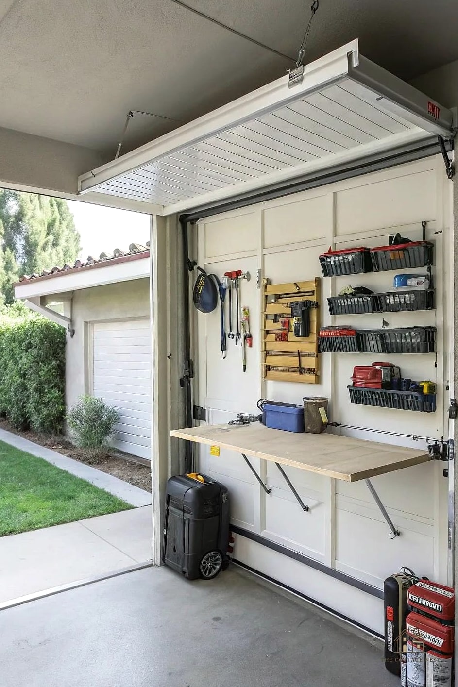 45 Stunning Garage Organization Ideas You'll Absolutely Love 25 Fold-Down Workbench