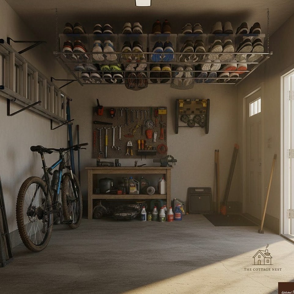 30 Cozy Garage Shoe Storage Ideas Worth Pinning 30 A Fold-Down Shoe Shelf for Small Garages