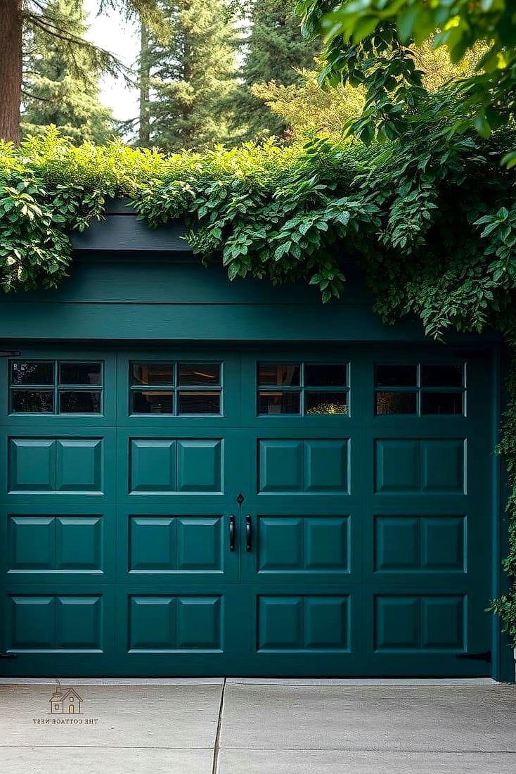 45 Chic Garage Painting Ideas for a Beautiful Home 25 Forest Green for a Cabin Feel