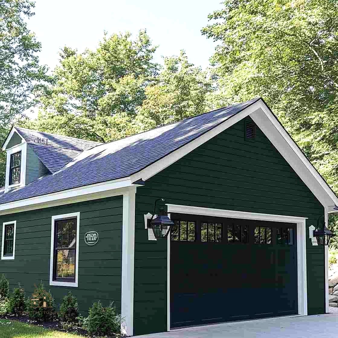 50 Amazing Garage Paint Colors Walls Ideas on a Budget 23 Forest Green for a Cabin Feel