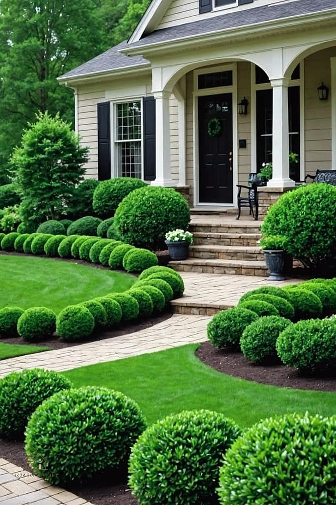 45 Gorgeous Front Yard Garden Ideas That Are Totally Doable 39 A Formal Boxwood Parterre
