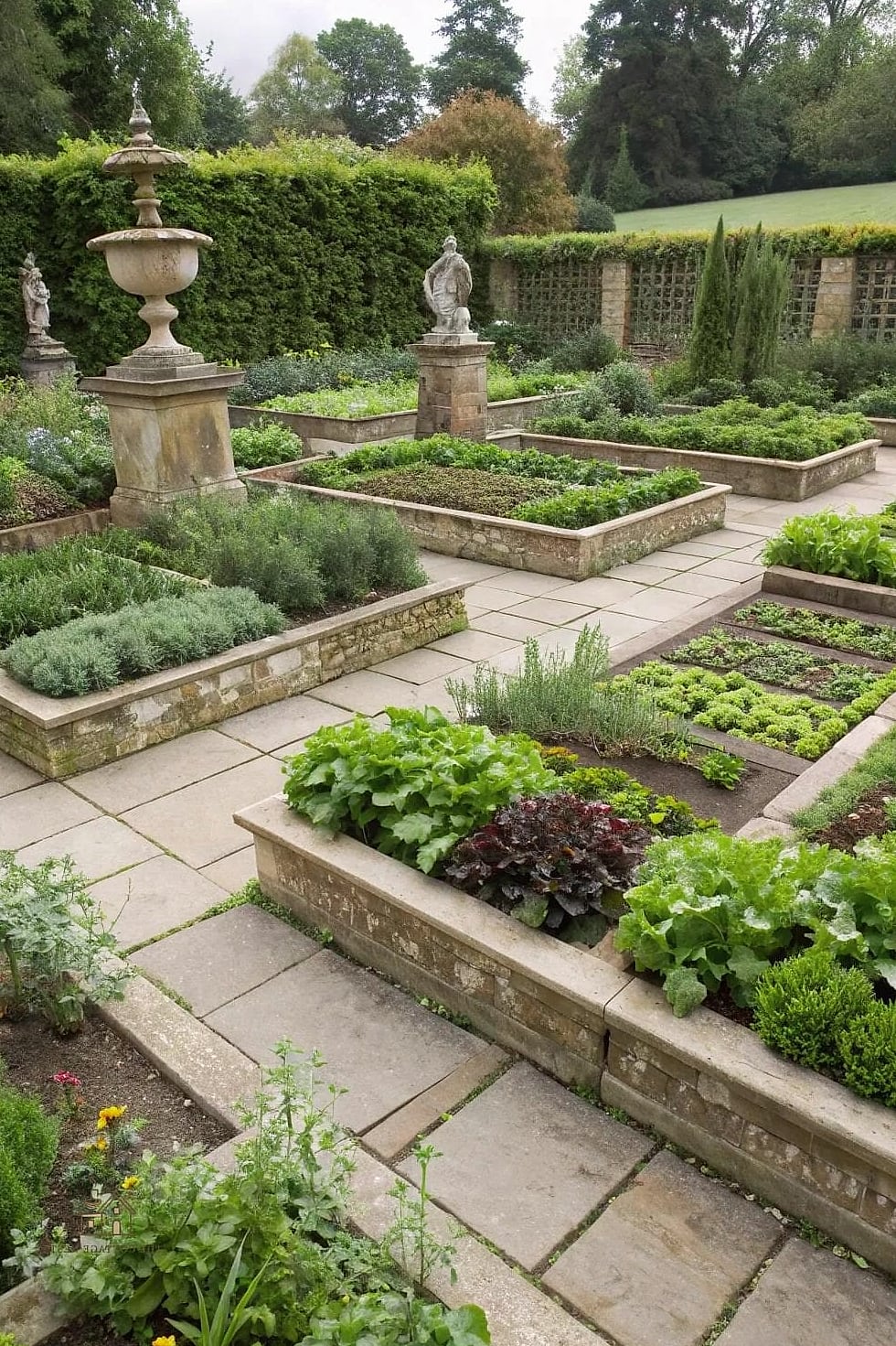 50 Clever Vegetable Garden Ideas for Every Style 14 Formal Potager Garden