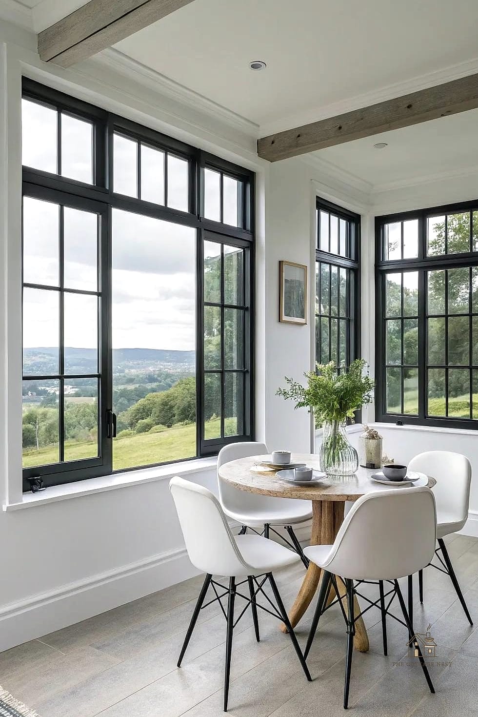 30 Amazing Dining Room Decor Ideas on a Budget 22 Frame a Window with Plants