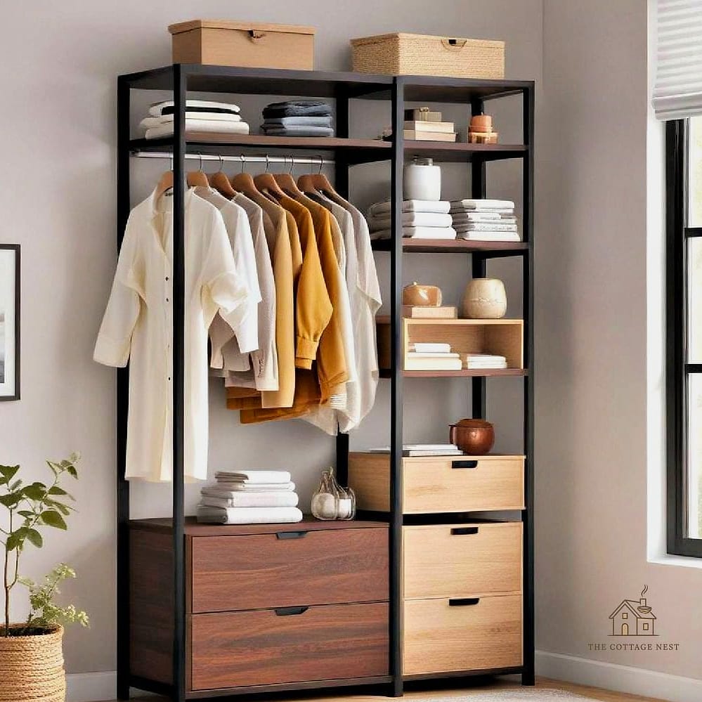 50 Dreamy No Closet Solutions Bedroom Small Spaces to Try This Season 1 Freestanding Wardrobe Against the Longest Wall
