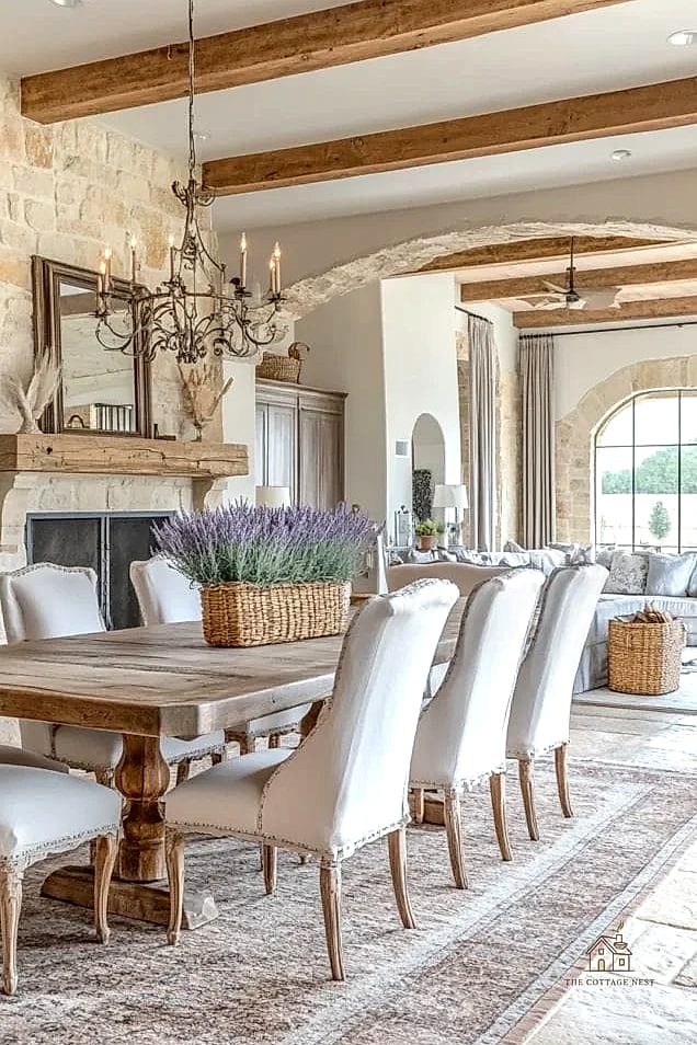 40 Clever Grey Dining Room Ideas for Every Style 17 French Country Grey with Distressed Finishes