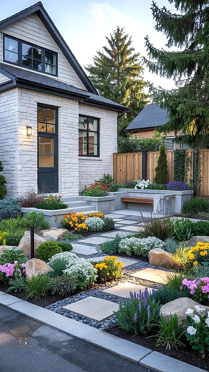 30 Amazing Front Yard Landscaping Ideas on a Budget 6 A Fresh Coat of Paint on the Front Door