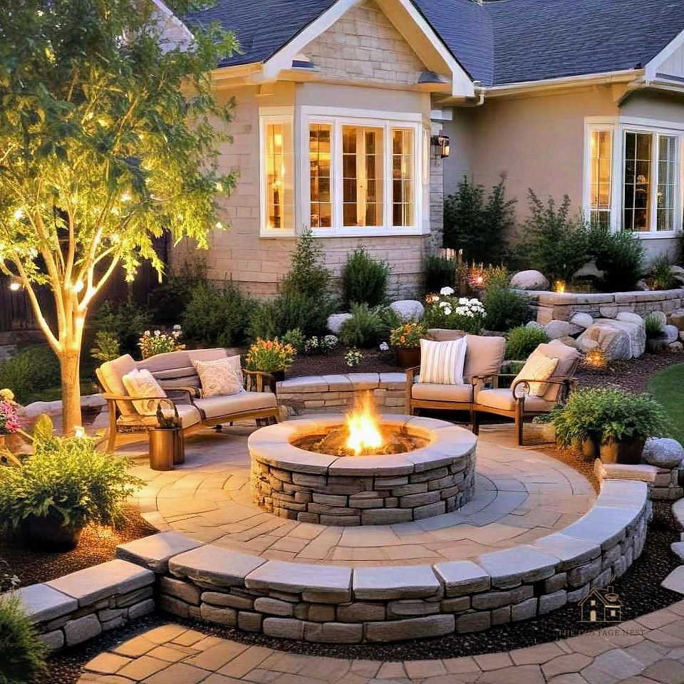 45 Gorgeous Front Yard Garden Ideas That Are Totally Doable 36 Front Yard Fire Pit Garden Area