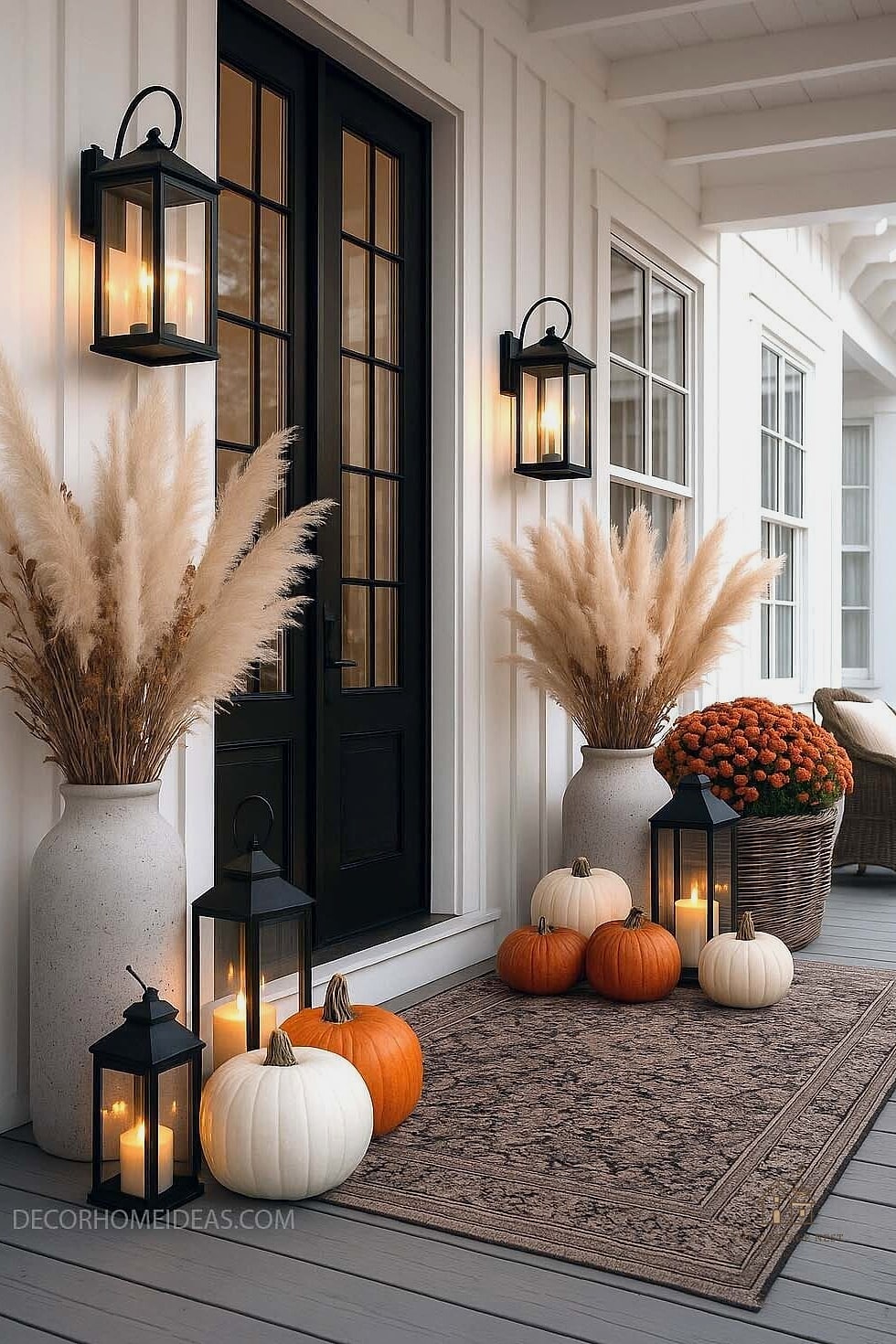 45 Gorgeous Fall Front Porch Decor Ideas That Are Totally Doable 47 A Full Porch Refresh with a Cohesive Color Story