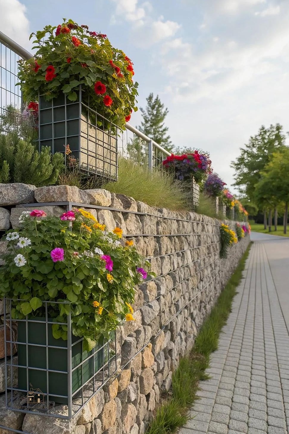 30 Beautiful Retaining Wall Ideas to Transform Your Space 8 Gabion Retaining Walls