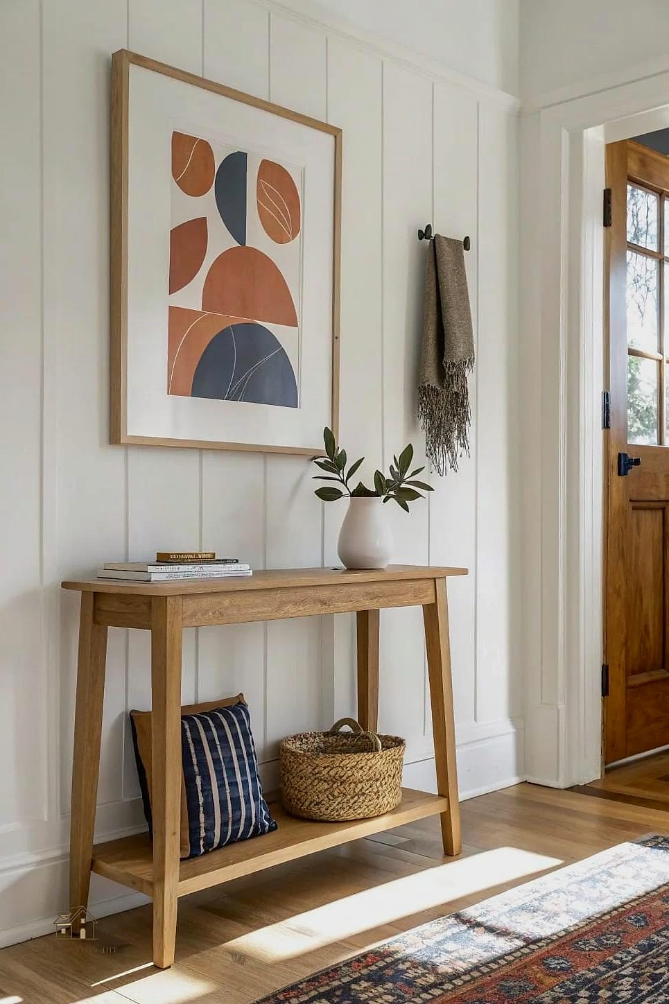 25 Chic Entryway Table Decor Ideas for a Beautiful Home 6 A Gallery of Framed Art Leaning Against the Wall