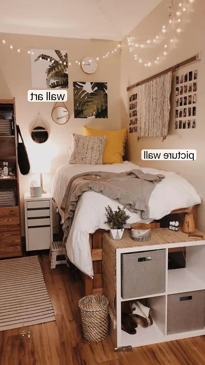 30 Beautiful Boho Dorm Room to Transform Your Space 10 Gallery Wall with Mixed Frames