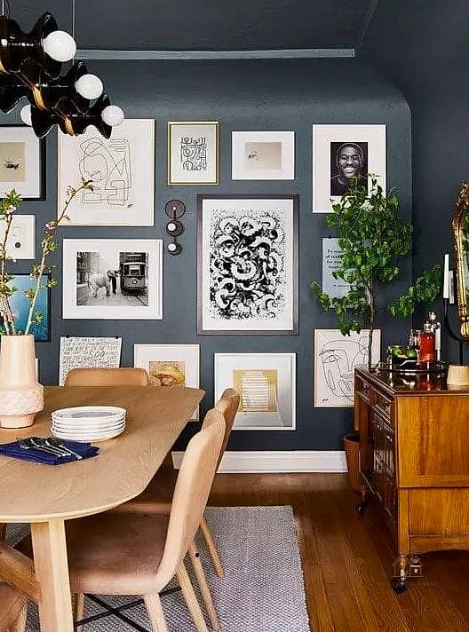 15 Stunning Dining Room Wall Decor Ideas You'll Absolutely Love 2 Gallery Wall of Mixed Frames