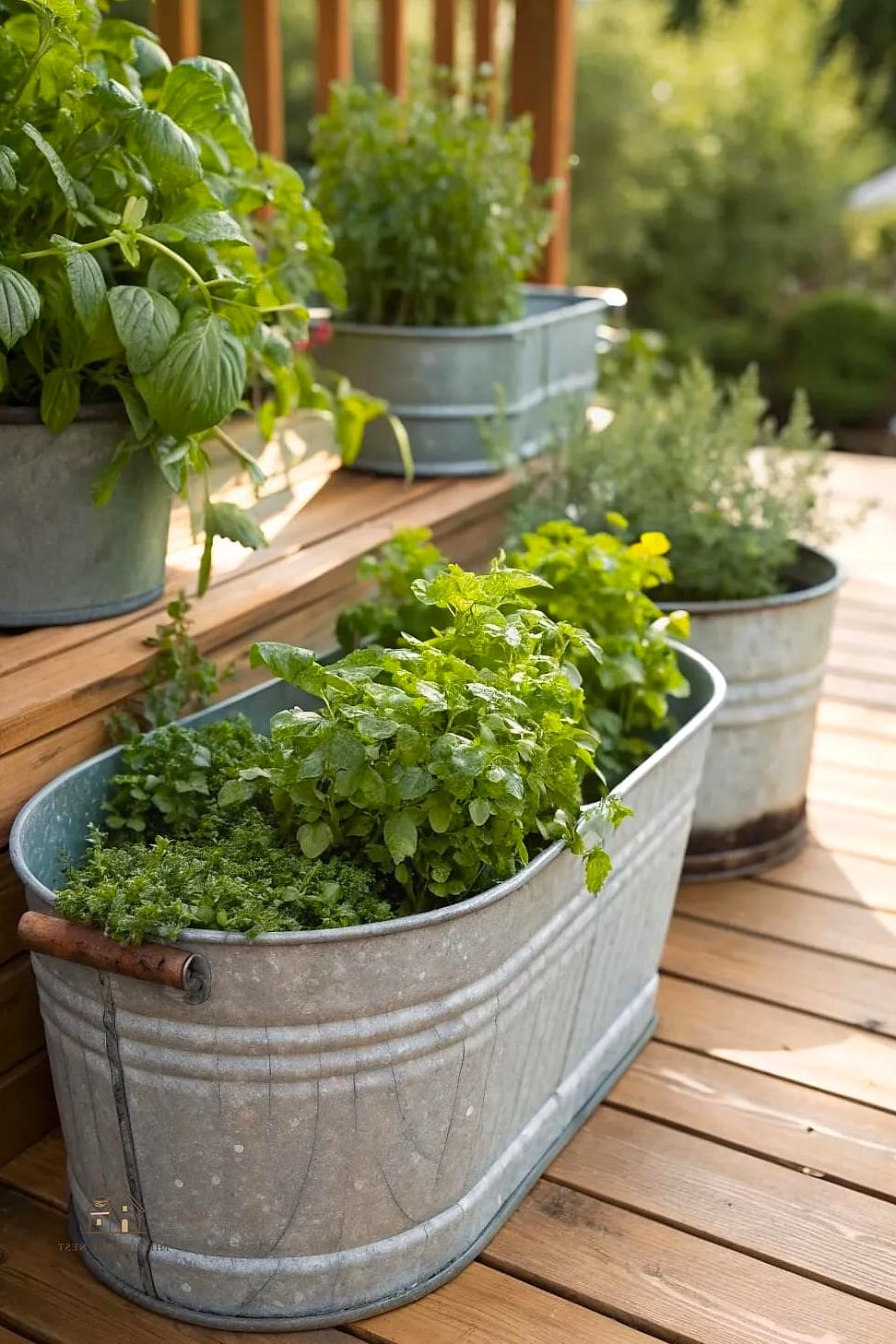45 Chic Herb Garden Ideas for a Beautiful Home 12 Galvanized Metal Tub Planter