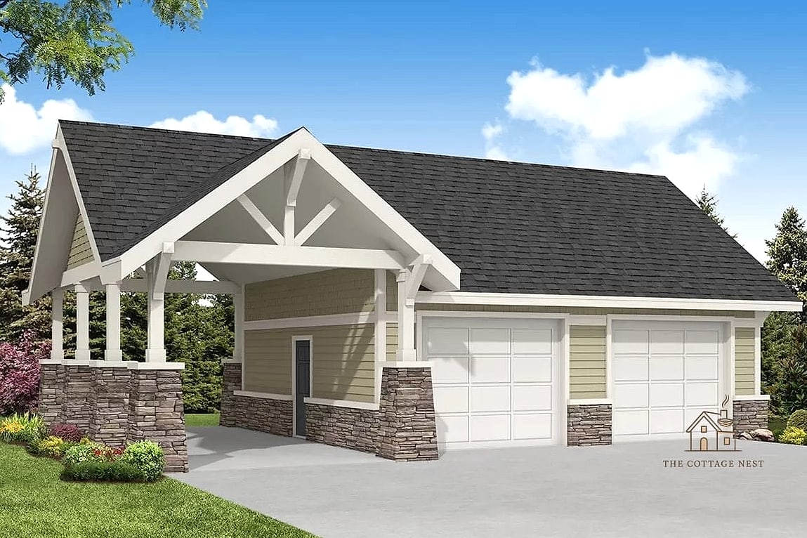 35 Stunning Detached Garage Ideas You'll Absolutely Love 11 Garage with Attached Carport Extension
