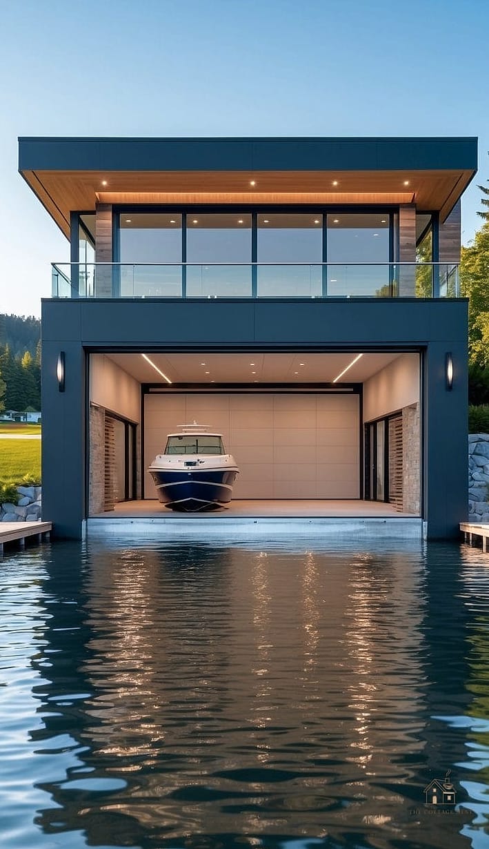 35 Stunning Detached Garage Ideas You'll Absolutely Love 21 Garage with RV or Boat Bay