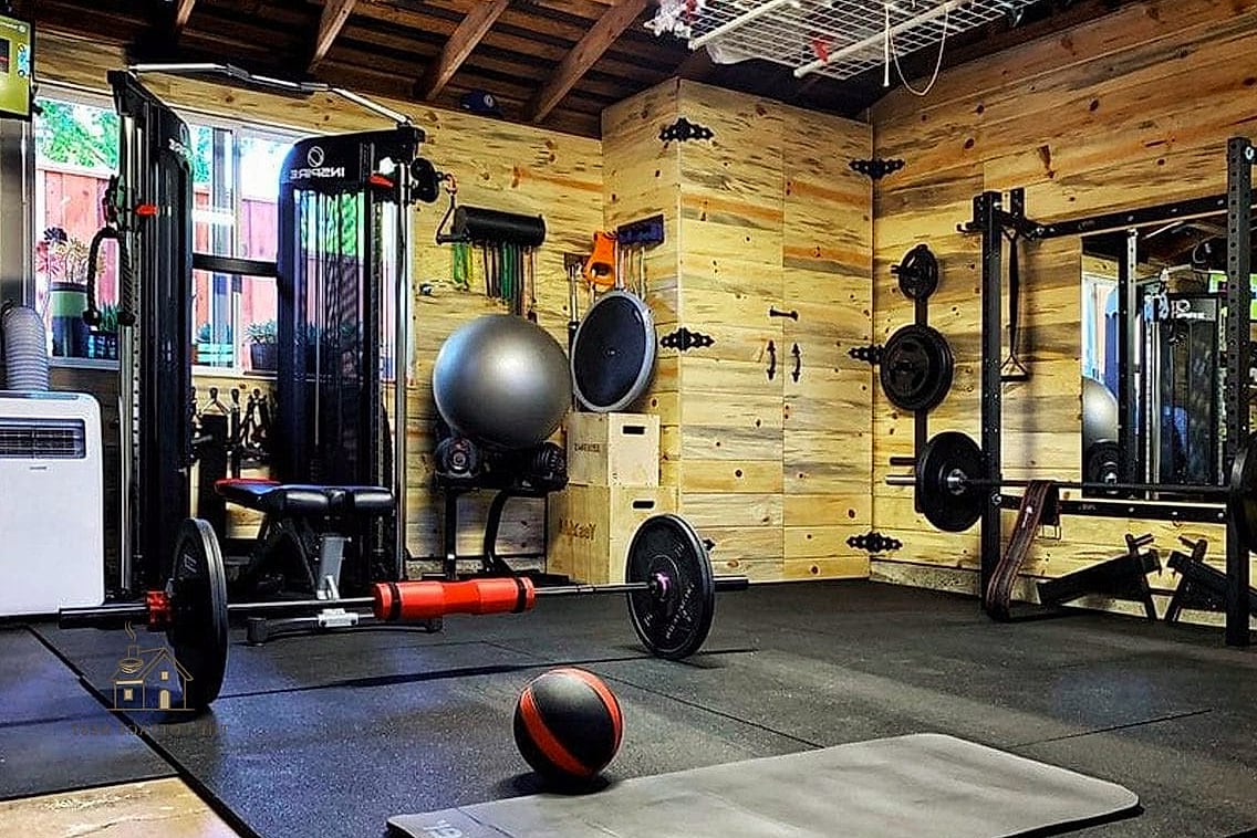 50 Beautiful Garage Gym Ideas to Transform Your Space 40 Garage Gym with a View