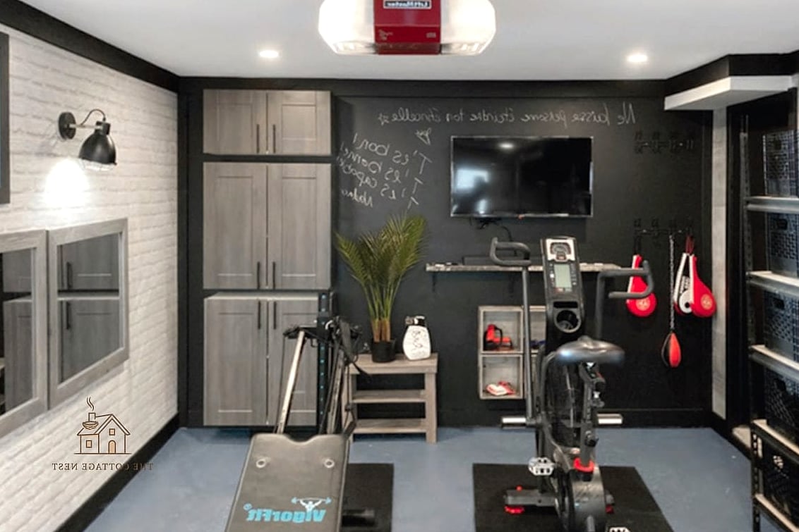 50 Beautiful Garage Gym Ideas to Transform Your Space 44 Garage Gym Command Center