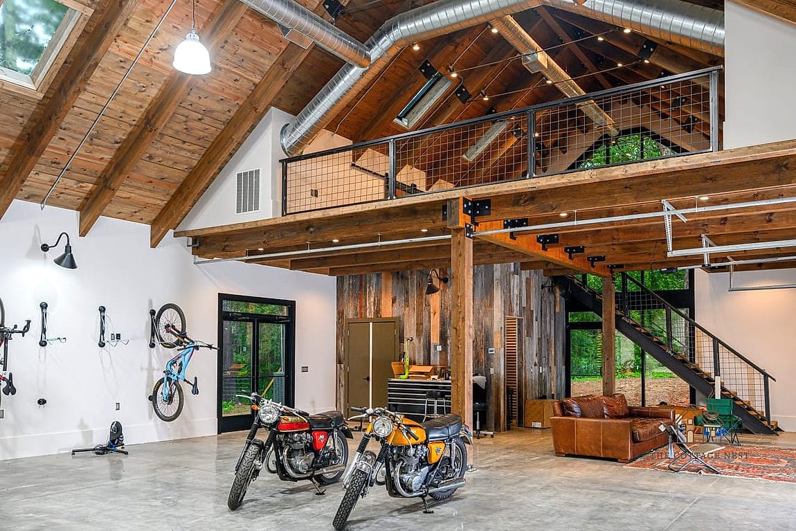 35 Stunning Detached Garage Ideas You'll Absolutely Love 25 Garage with Loft Storage