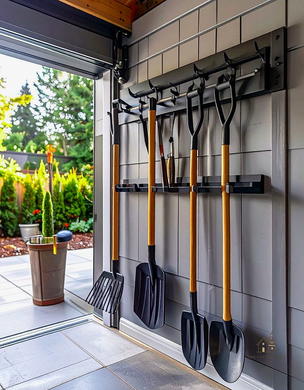 30 Amazing Budget Friendly Garage Organization And Storage Ideas on a Budget 15 Garden Tool Wall Rack