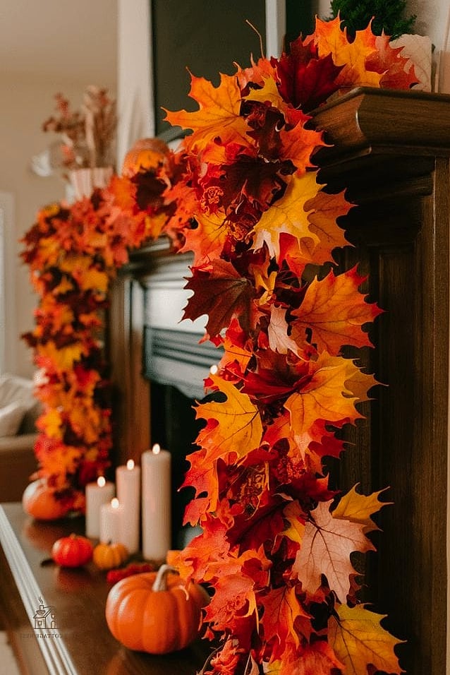 Garland Draped Around the TV Frame