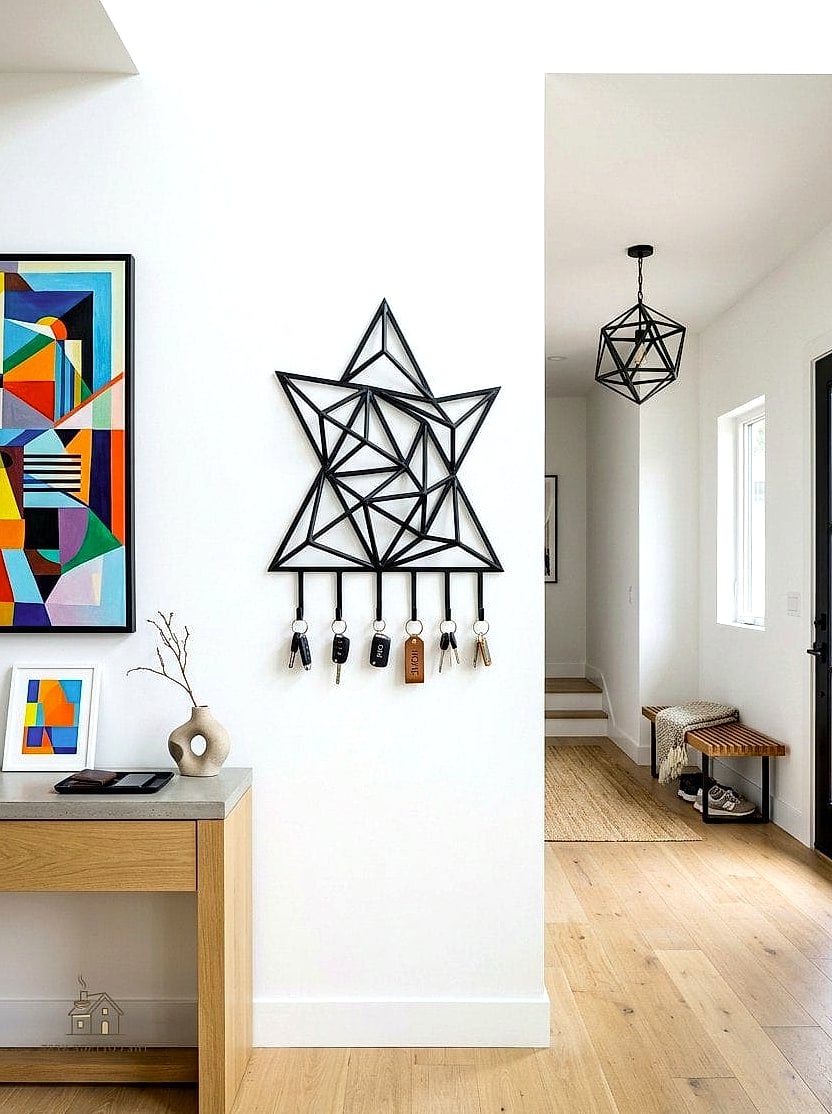 Geometric Metal Wall Organizer