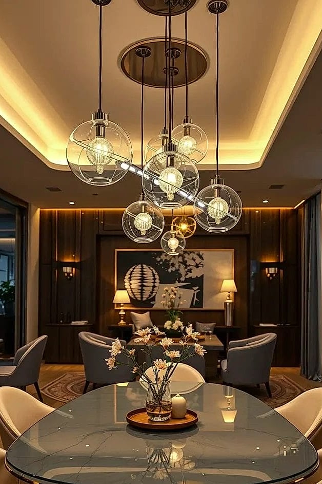50 Cozy Dining Room Lighting Over Table Worth Pinning 14 Glass Globe Chandelier